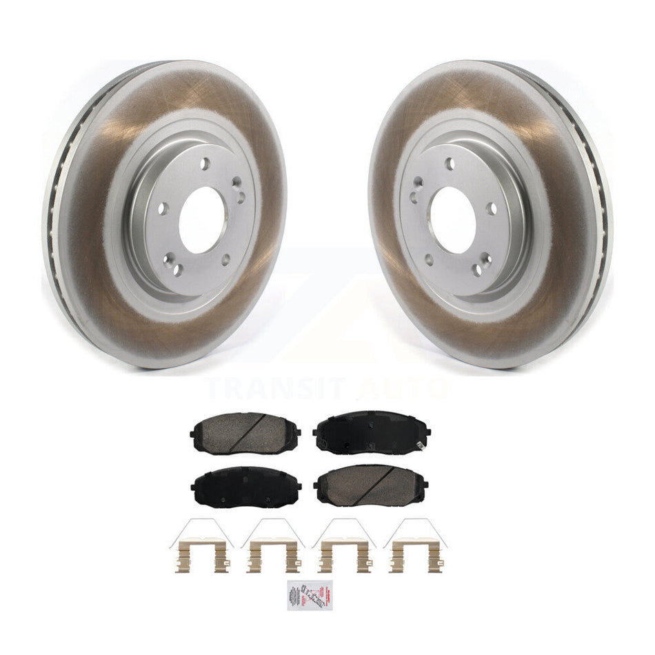 Front Coated Disc Brake Rotors And Ceramic Pads Kit For 2020-2021 Kia Sedona KGA-104623