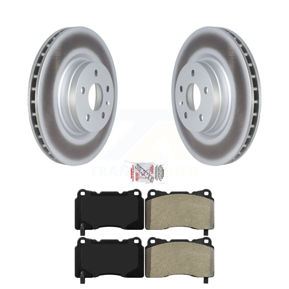 Front Coated Disc Brake Rotors And Semi-Metallic Pads Kit For Tesla S X KGA-104627