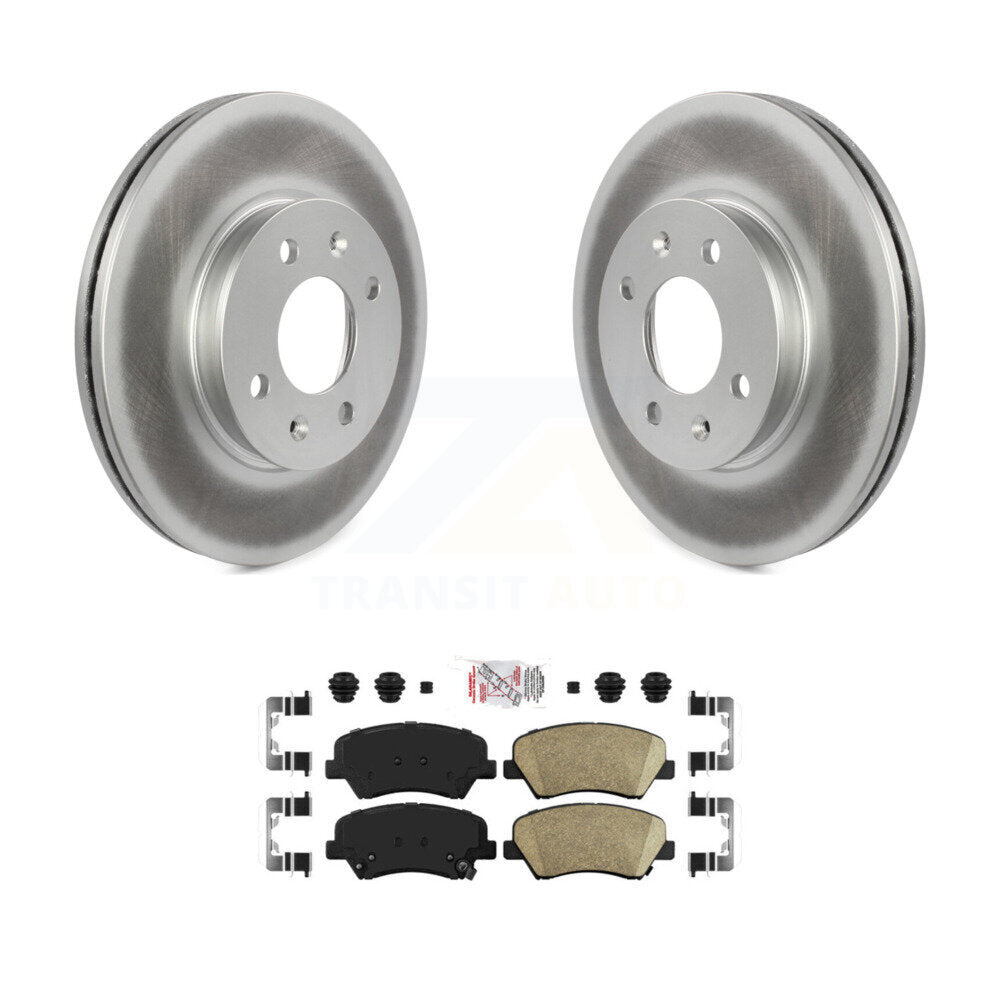 Front Coated Disc Brake Rotors And Ceramic Pads Kit For Hyundai Accent Kia Rio KGA-104638