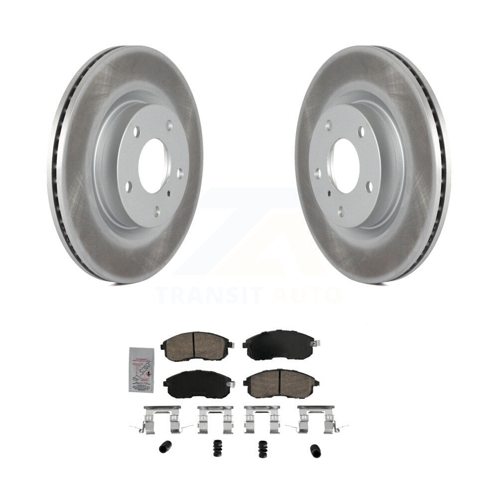Front Coated Disc Brake Rotors And Ceramic Pads Kit For INFINITI G35 Nissan 350Z KGA-104639