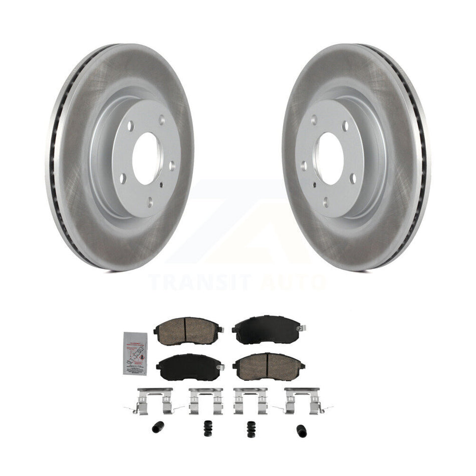 Front Coated Disc Brake Rotors And Ceramic Pads Kit For INFINITI G35 Nissan 350Z KGA-104639