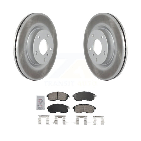 Front Coated Disc Brake Rotors And Ceramic Pads Kit For INFINITI G35 Nissan 350Z KGA-104640