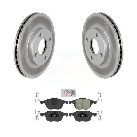 Front Coated Disc Brake Rotor And Semi-Metallic Pad Kit For 2004 Ford Focus From 04 05 KGA-104650