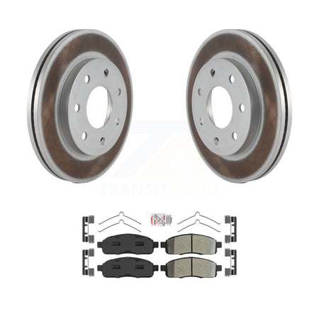 Front Coated Disc Brake Rotors & Semi-Metallic Pad Kit For Ford F-150 Lincoln Mark LT 4WD KGA-104654