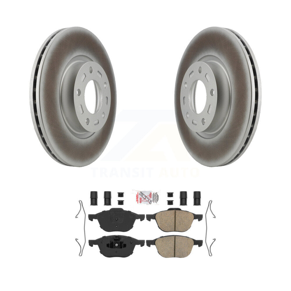 Front Coated Disc Brake Rotors And Ceramic Pads Kit For Mazda 3 5 Sport KGA-104662