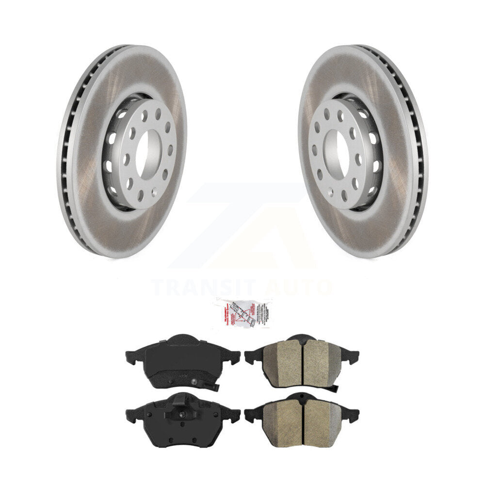 Front Coated Disc Brake Rotors And Semi-Metallic Pads Kit For Volkswagen Passat Audi A4 KGA-104667