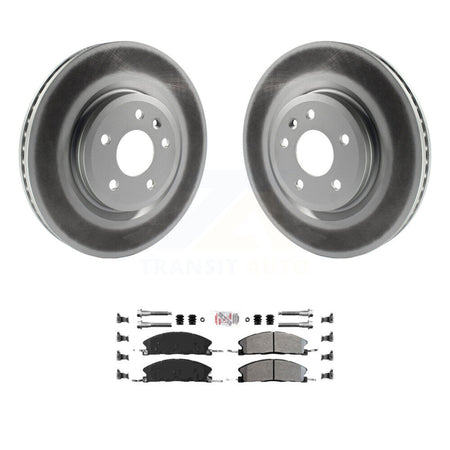 Front Coat Brake Rotors Semi-Metallic Pad Kit For 13 Ford Explorer With Heavy Duty Brakes KGA-104669