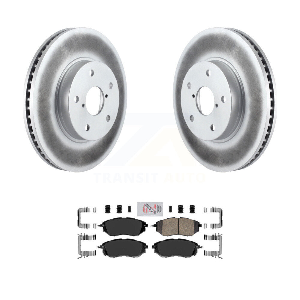 Front Coated Disc Brake Rotors And Ceramic Pads Kit For 2015 Subaru Legacy 2.5L KGA-104680