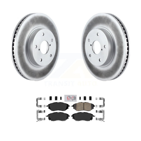 Front Coated Disc Brake Rotors And Ceramic Pads Kit For 2015 Subaru Legacy 2.5L KGA-104680