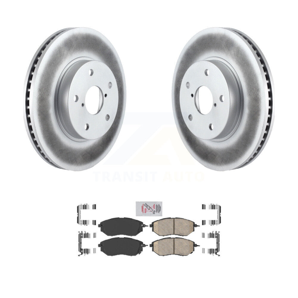 Front Coated Disc Brake Rotors And Ceramic Pads Kit For 2015 Subaru Legacy 2.5L KGA-104681