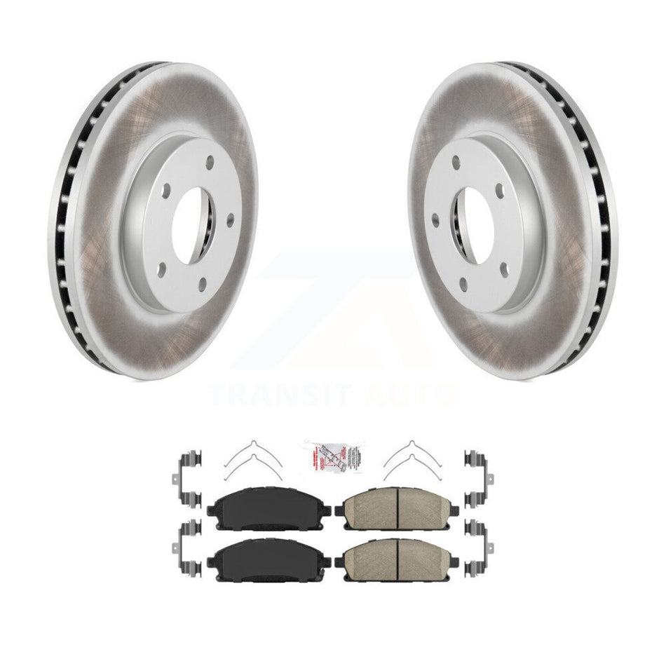 Front Coated Disc Brake Rotors And Ceramic Pads Kit For 2004-2006 Nissan X-Trail KGA-104682