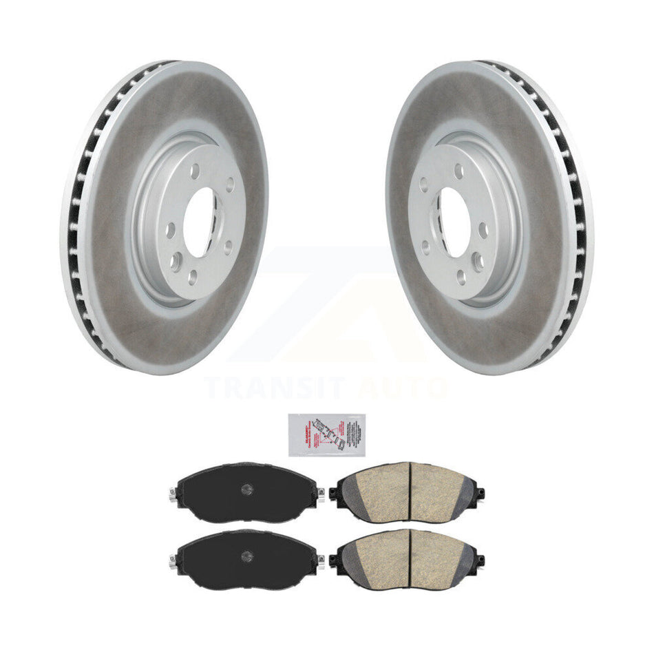 Front Coated Disc Brake Rotors And Ceramic Pads Kit For Volkswagen CC AWD KGA-104695