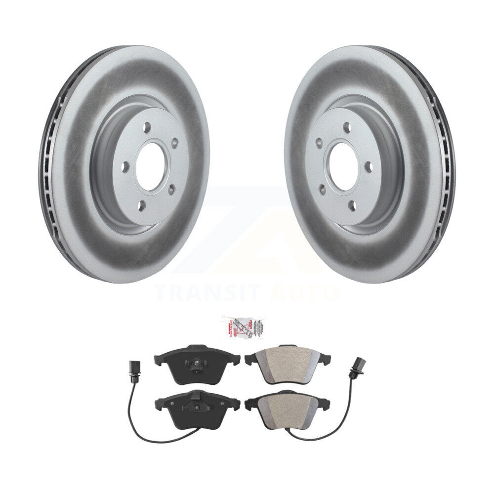 Front Coated Disc Brake Rotors And Semi-Metallic Pads Kit For Volvo S40 V50 C70 KGA-104722