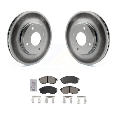 Front Coated Disc Brake Rotors And Ceramic Pads Kit For Nissan Versa KGA-104728
