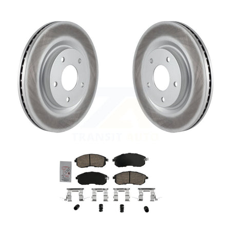 Front Coated Disc Brake Rotors & Ceramic Pad Kit For 2017-2019 Nissan Sentra Turbocharged KGA-104729
