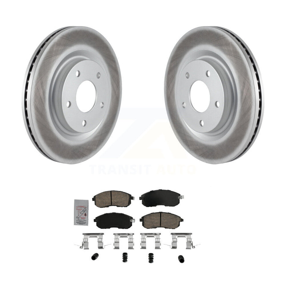 Front Coated Disc Brake Rotors & Ceramic Pad Kit For 2017-2019 Nissan Sentra Turbocharged KGA-104729