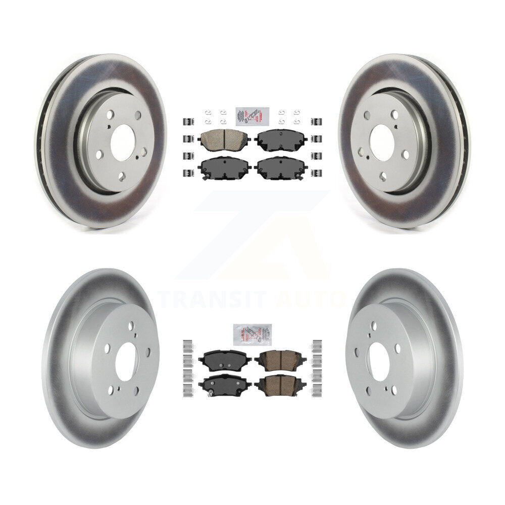 Front Rear Ceramic Pads And Coated Disc Brake Rotors Kit For Toyota C-HR KGA-104743