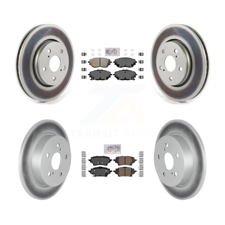 Front Rear Ceramic Pads And Coated Disc Brake Rotors Kit For Toyota C-HR KGA-104743