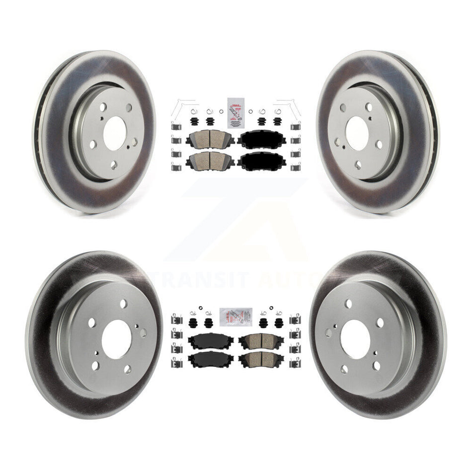 Front Rear Ceramic Pads And Coated Disc Brake Rotors Kit For Toyota C-HR KGA-104744