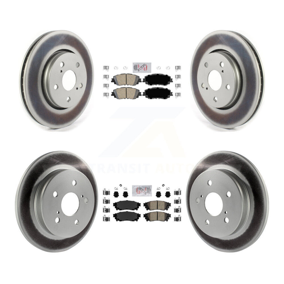 Front Rear Ceramic Pads And Coated Disc Brake Rotors Kit For Toyota C-HR KGA-104745