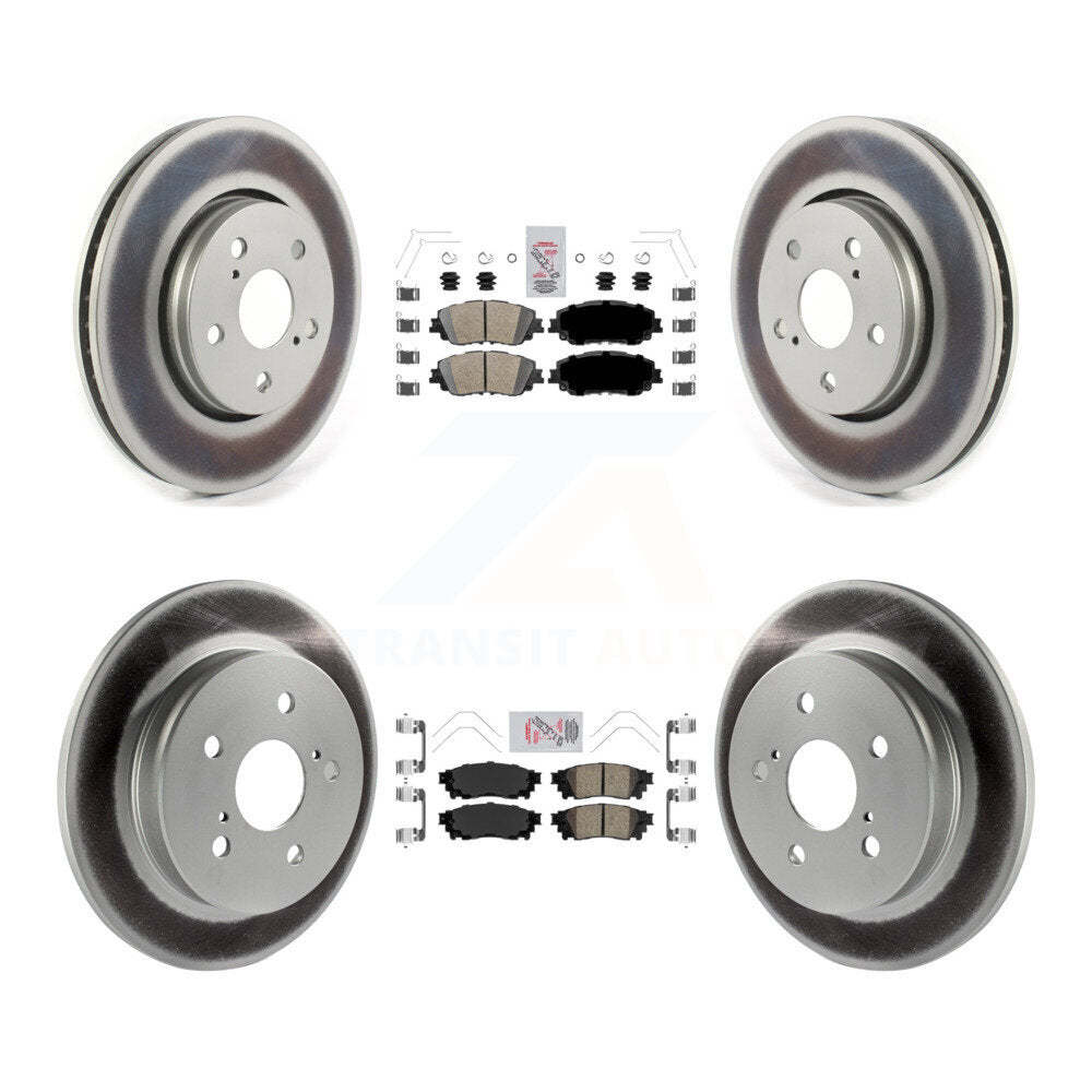 Front Rear Ceramic Pads And Coated Disc Brake Rotors Kit For Toyota C-HR KGA-104746
