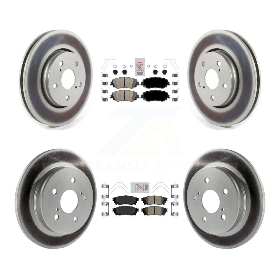 Front Rear Ceramic Pads And Coated Disc Brake Rotors Kit For Toyota C-HR KGA-104746