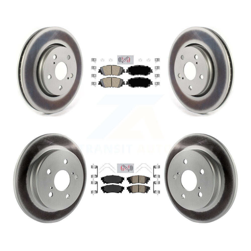 Front Rear Ceramic Pads And Coated Disc Brake Rotors Kit For Toyota C-HR KGA-104747