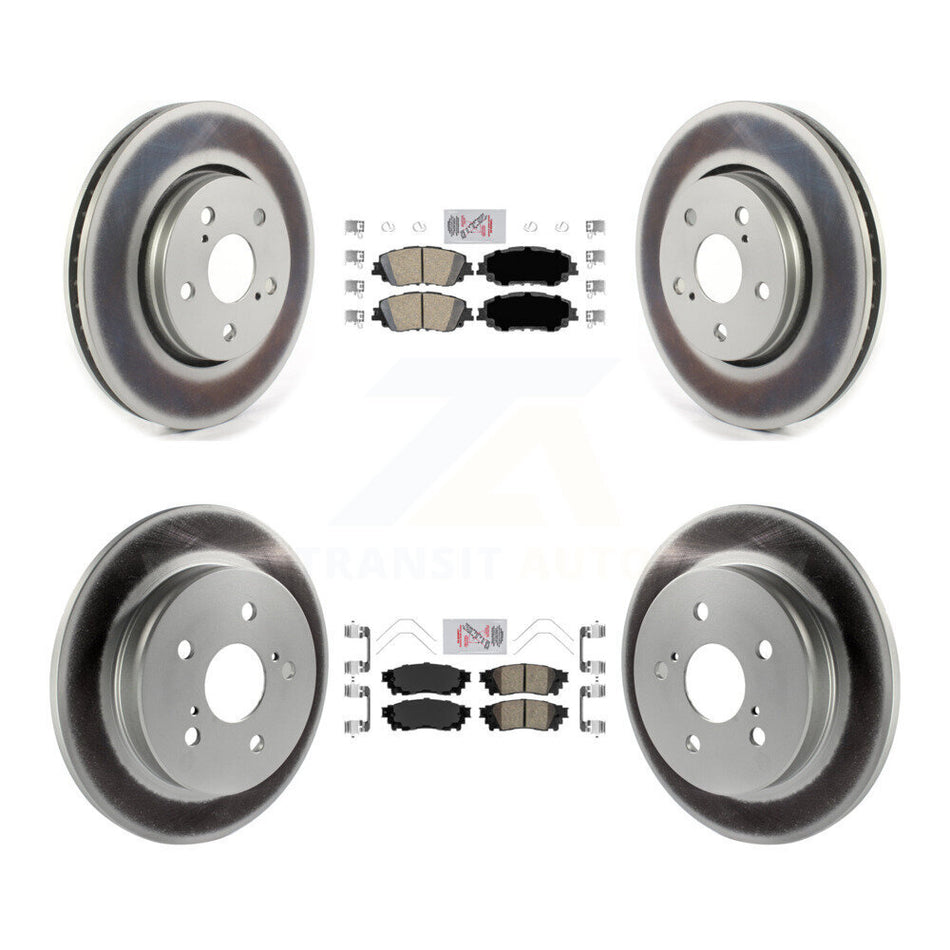 Front Rear Ceramic Pads And Coated Disc Brake Rotors Kit For Toyota C-HR KGA-104747