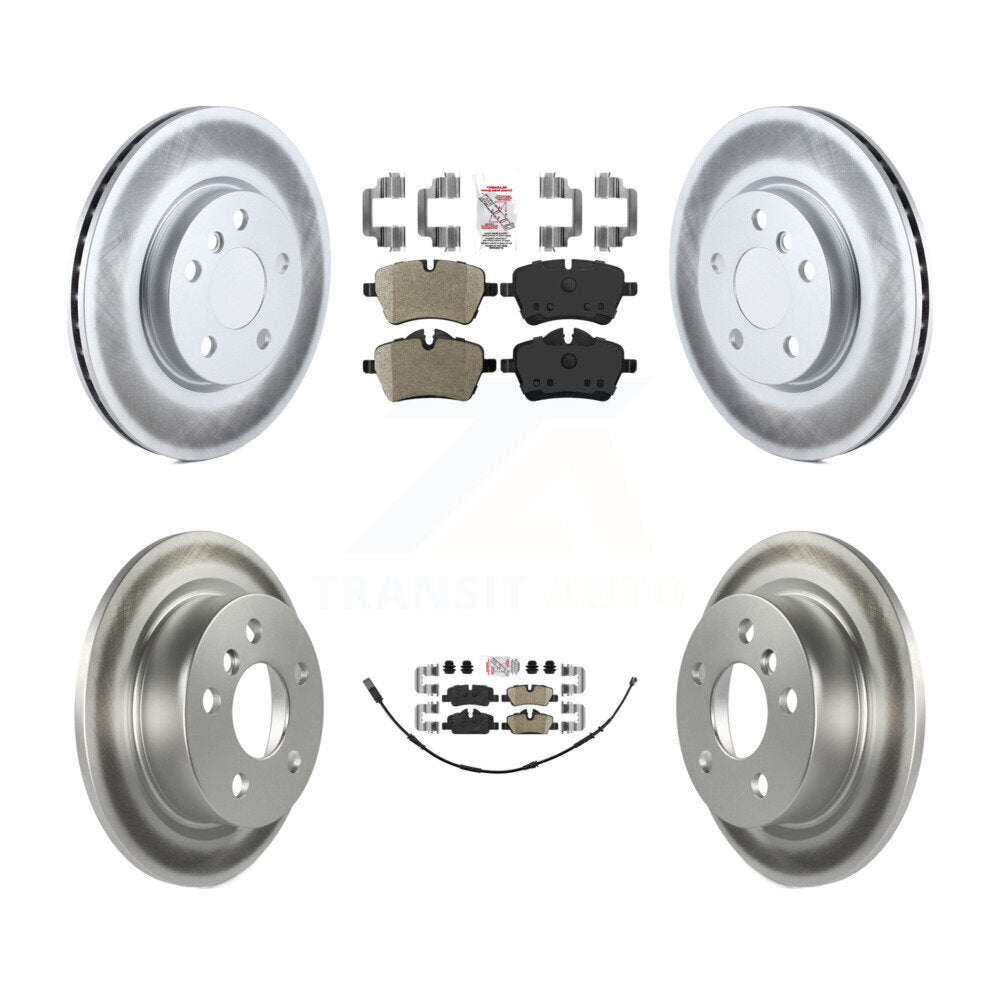 Front Semi-Metallic Rear Ceramic Pads And Coated Disc Brake Rotors Kit For Mini Cooper KGA-104751