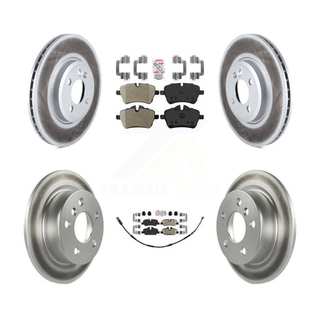 Front Semi-Metallic Rear Ceramic Pad Coat Brake Rotors Kit For 2015 Mini Cooper 2.0L/1.5L KGA-104752