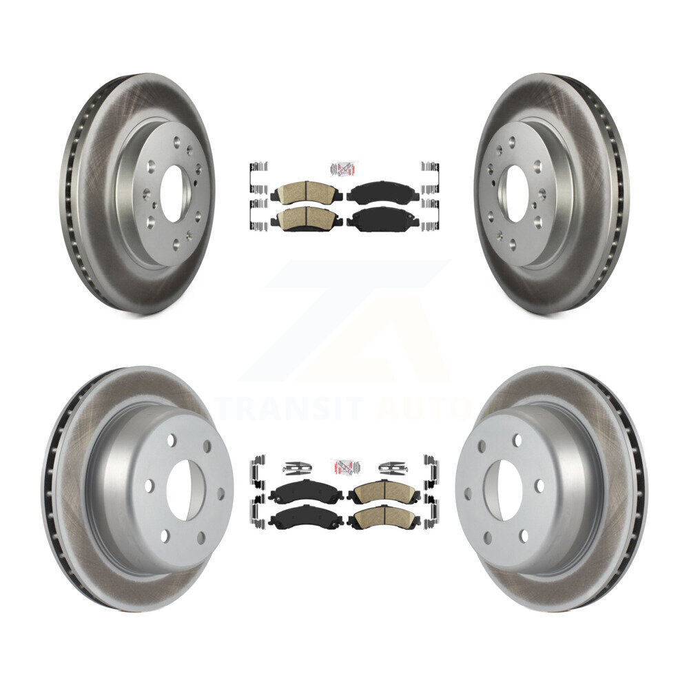Front Rear Ceramic Pad Coat Disc Brake Rotors Kit For Chevrolet Silverado 1500 GMC Sierra KGA-104759