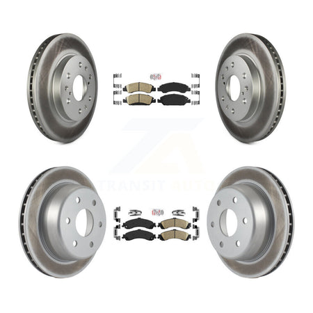 Front Rear Ceramic Pad Coat Disc Brake Rotors Kit For Chevrolet Silverado 1500 GMC Sierra KGA-104759