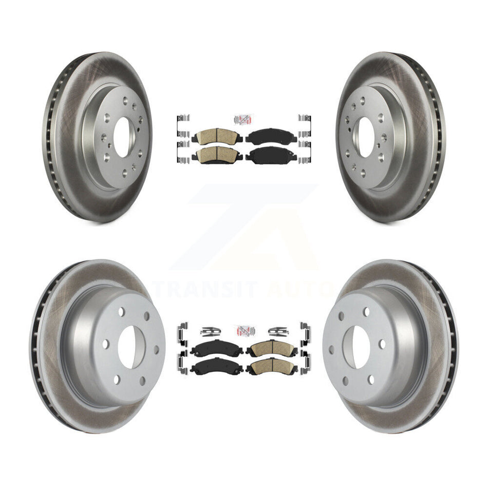 Front Rear Ceramic Pad Coat Disc Brake Rotors Kit For Chevrolet Silverado 1500 GMC Sierra KGA-104759