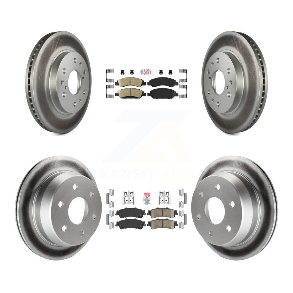 Front Rear Ceramic Pad Coat Disc Brake Rotors Kit For Chevrolet Silverado 1500 GMC Sierra KGA-104761