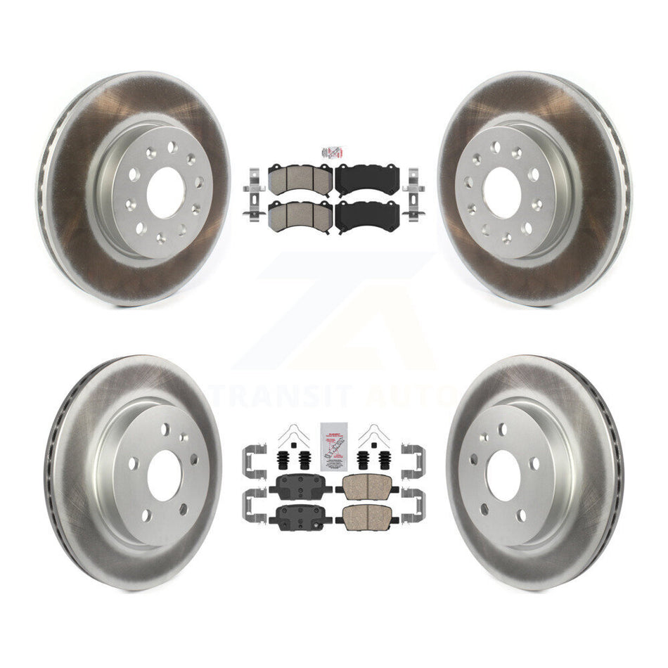 Front Semi-Metallic Rear Ceramic Pad Coat Disc Brake Rotor Kit For Chevrolet Camaro LT LS KGA-104771
