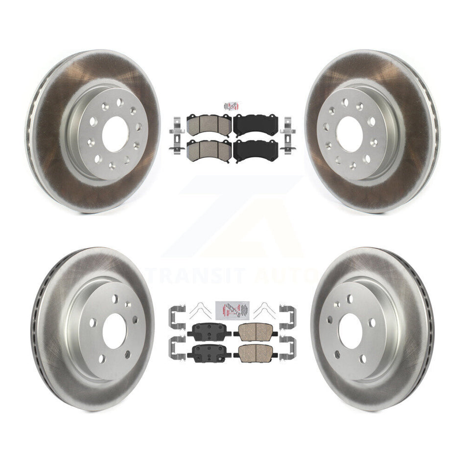 Front Semi-Metallic Rear Ceramic Pad Coat Disc Brake Rotor Kit For Chevrolet Camaro LT LS KGA-104772