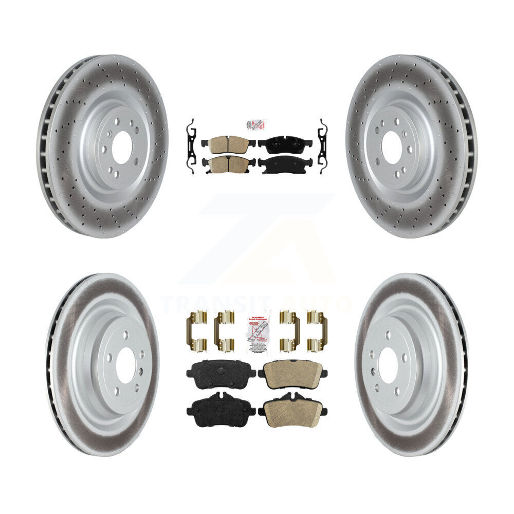 Front Rear Ceramic Pads And Coated Disc Brake Rotors Kit For Mercedes-Benz GLS450 ML250 KGA-104773
