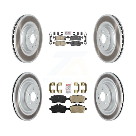 Front Rear Ceramic Pad & Coated Disc Brake Rotor Kit For Mercedes-Benz GL350 GLS450 GL450 KGA-104776