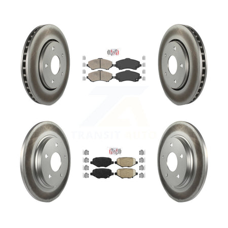 Front Rear Ceramic Pad Coated Brake Rotor Kit For Dodge Grand Caravan Chrysler Town & Ram KGA-104782