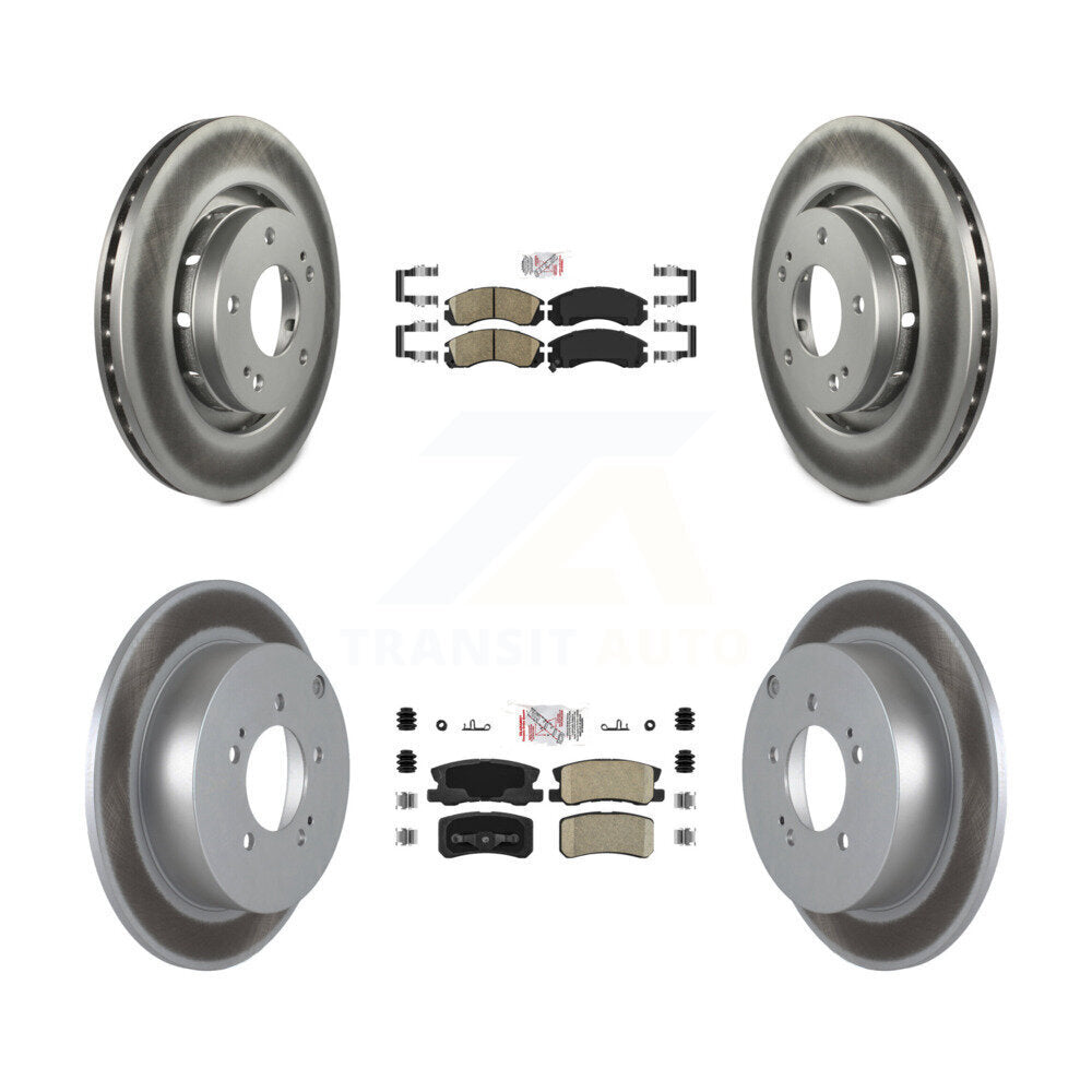 Front Rear Ceramic Pad Coat Brake Rotors Kit For 2009 Mitsubishi Lancer Ralliart To 03 09 KGA-104784