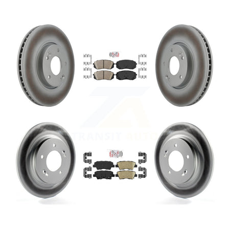 Front Rear Ceramic Pads And Coated Disc Brake Rotors Kit For Hyundai Sonata KGA-104785