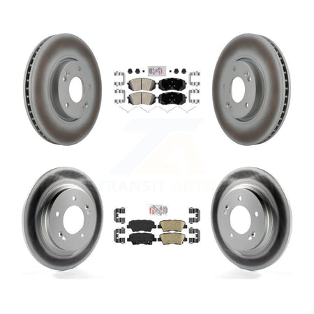 Front Rear Ceramic Pads And Coated Disc Brake Rotors Kit For Hyundai Sonata KGA-104786