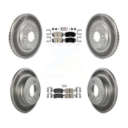 Front Rear Ceramic Pad Coat Brake Rotors Kit For Hyundai Sonata With Manual Parking KGA-104792