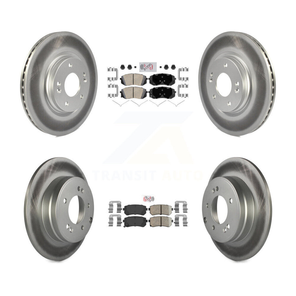 Front Rear Ceramic Pad Coat Brake Rotors Kit For Hyundai Sonata With Manual Parking KGA-104792