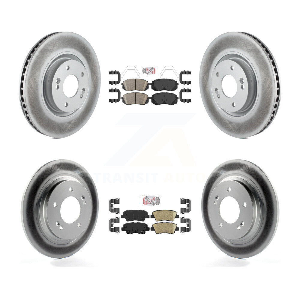 Front Rear Ceramic Pad Coated Brake Rotors Kit For Kia Optima With Electric Parking KGA-104795