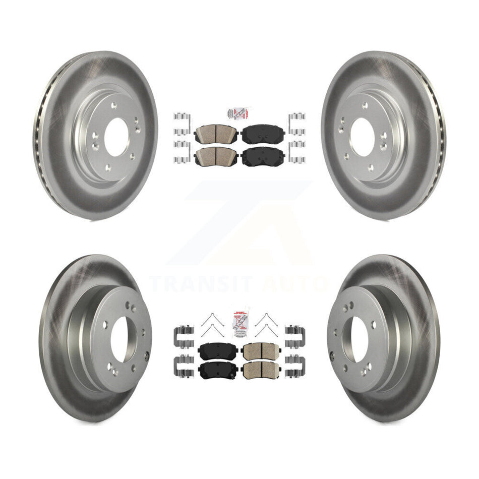 Front Rear Ceramic Pad Coat Disc Brake Rotor Kit For Kia Optima With Manual Parking KGA-104796