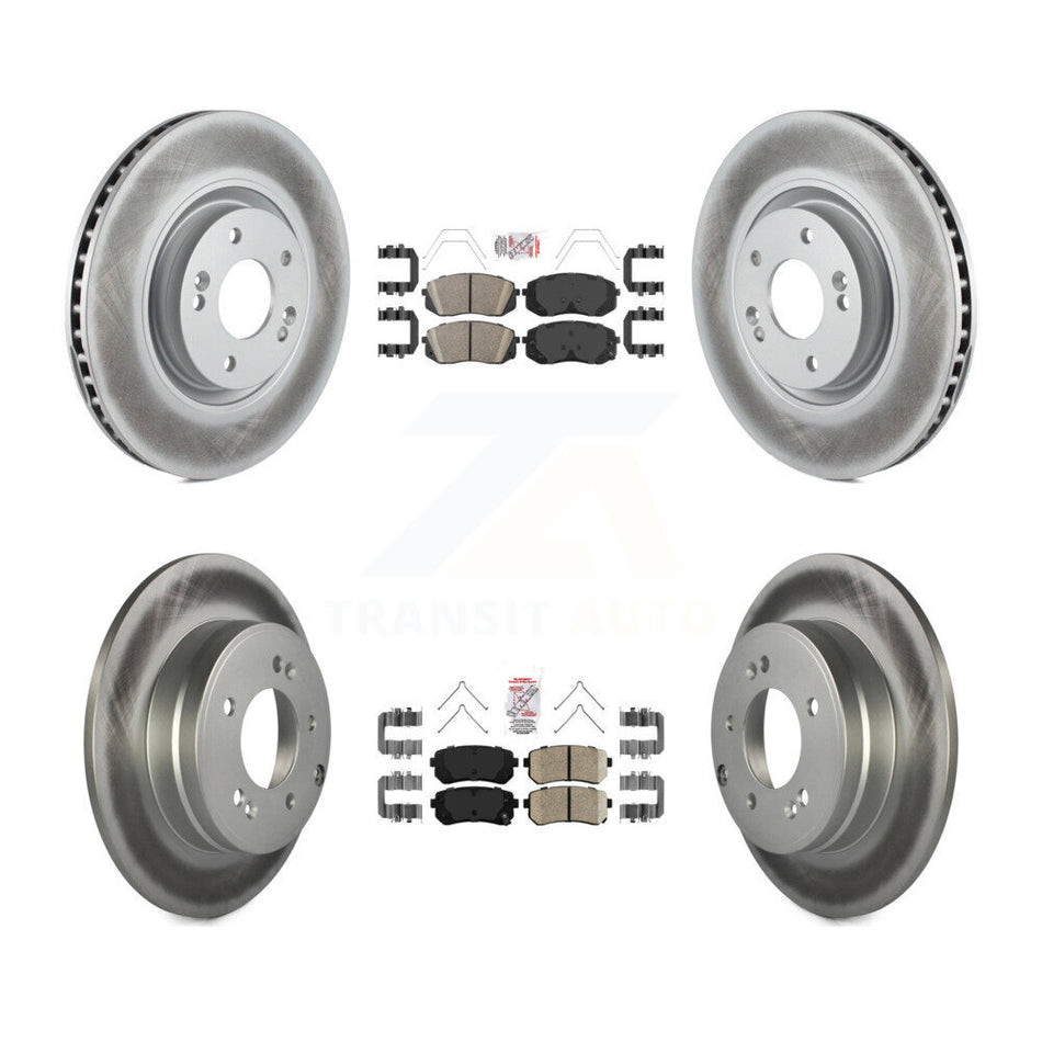 Front Rear Ceramic Pad Coat Disc Brake Rotor Kit For Kia Optima With Manual Parking KGA-104800
