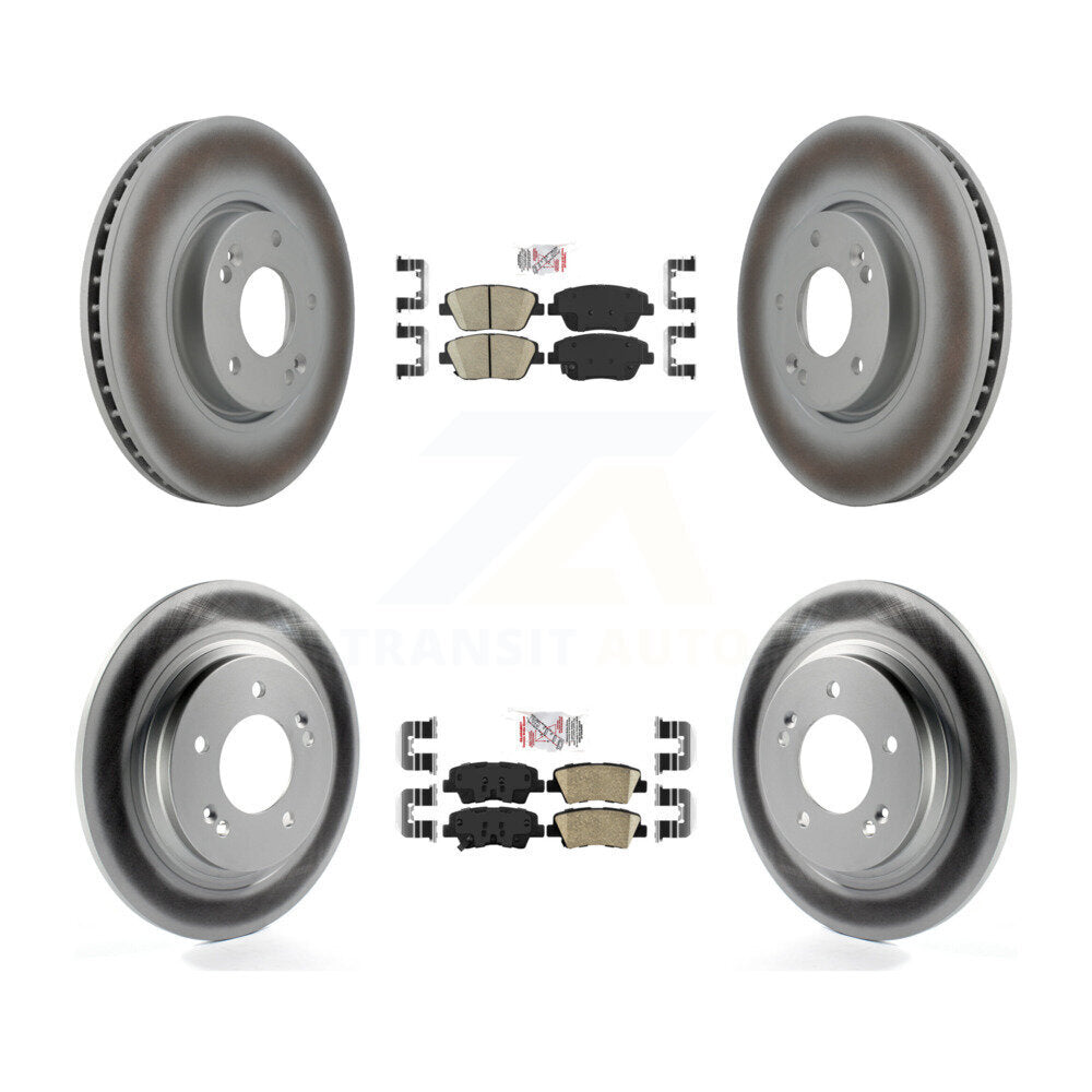 Front Rear Ceramic Pad Coated Brake Rotors Kit For Kia Optima With Electric Parking KGA-104801