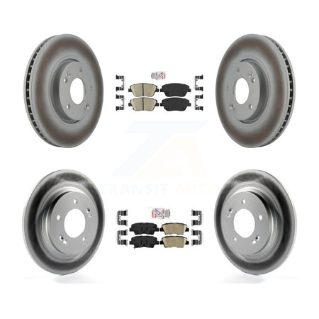 Front Rear Ceramic Pad Coated Brake Rotors Kit For Kia Optima With Electric Parking KGA-104801