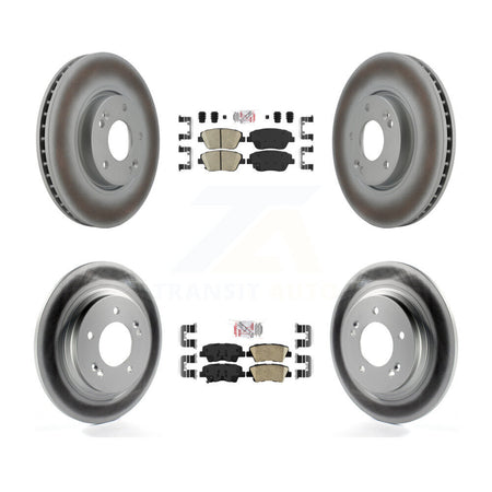 Front Rear Ceramic Pad Coated Brake Rotors Kit For Kia Optima With Electric Parking KGA-104802